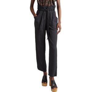 Marant Etoile‎ Serida Trousers Womens FR38 US M Black Relaxed Tapered Leg Cargo